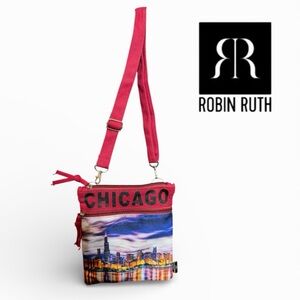 ROBIN RUTH Chicago Skyline Crossbody Bag Adjustable Strap, NWOT